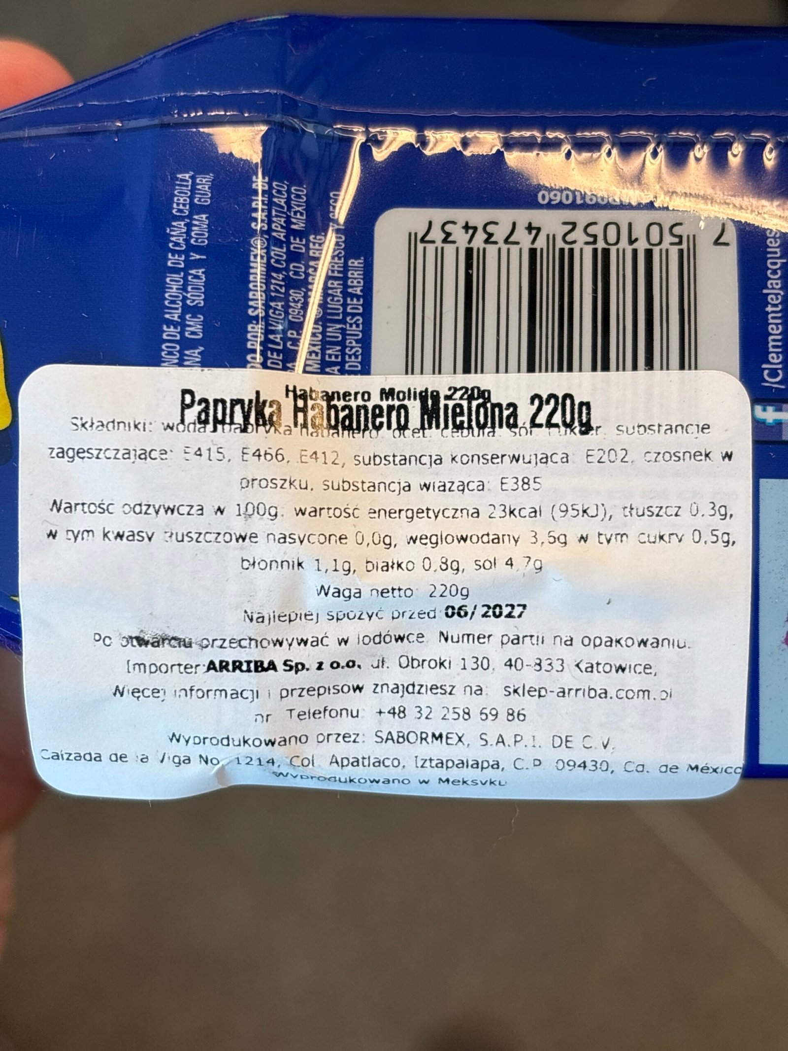 Habanero molido 220g CJ - obrazek 2