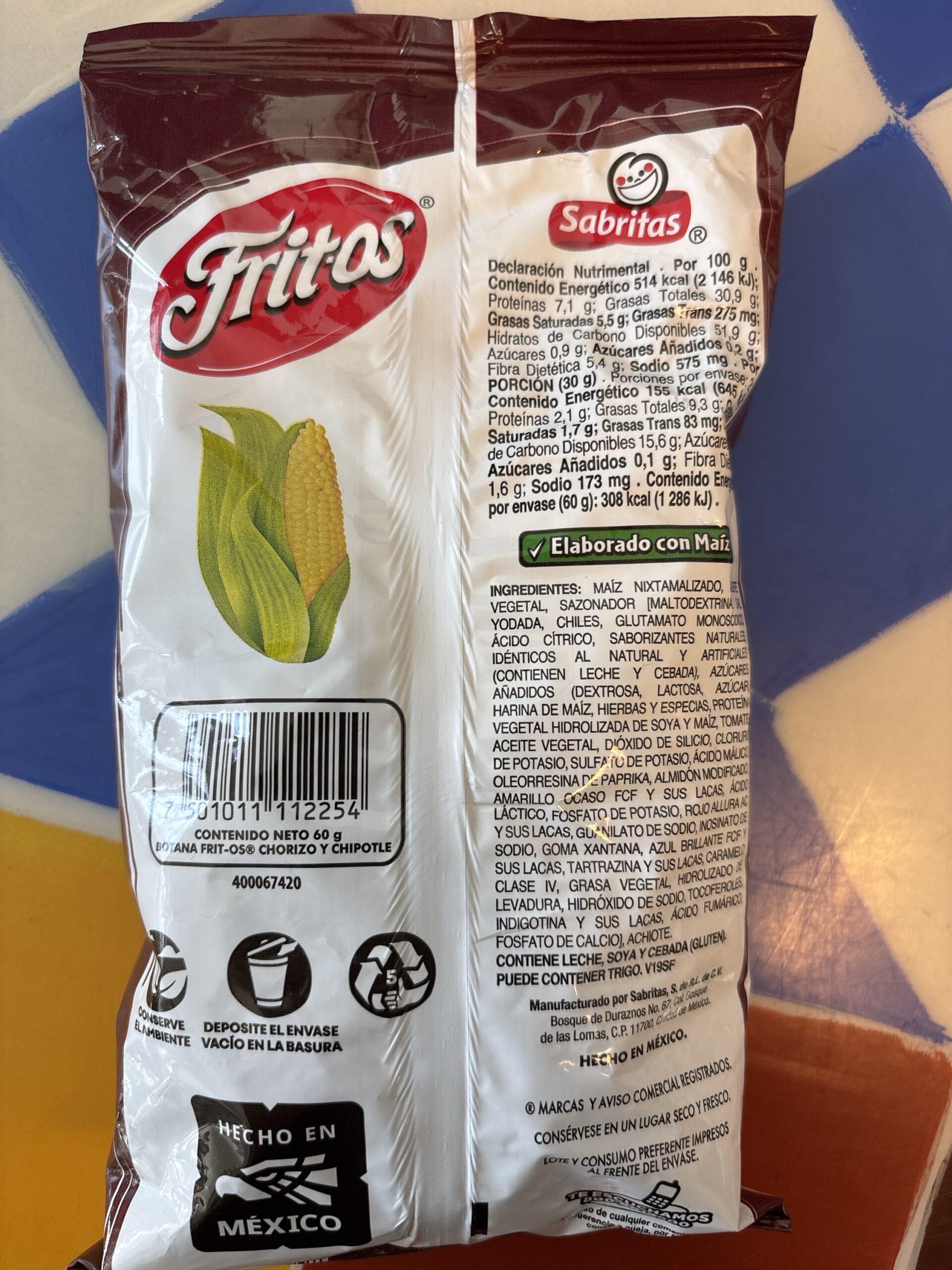 Fritos chorizo y chipotle 60g - obrazek 2